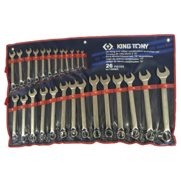 SPANNER SET 26PC COMB 75° 6-32MM 1266MR